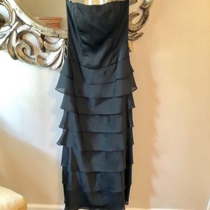 Bari Jay black ruffle gown